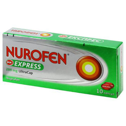 Фото Нурофен экспресс капсулы 200 мг №10
